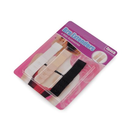 Prodloužení obvodu podprsenky - jednořadé, dvouřadé, sada 3 ks (Varianta 1 (20 mm) mix, Balení 1 karta)