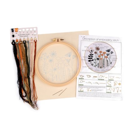 Sada na vyšívání s předtištěným motivem, rostliny, traviny (Varianta 1 viz foto, Balení 1 sada)