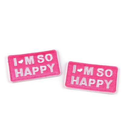 Nažehlovačka I´m so happy (Varianta 1 pink, Balení 10 ks)