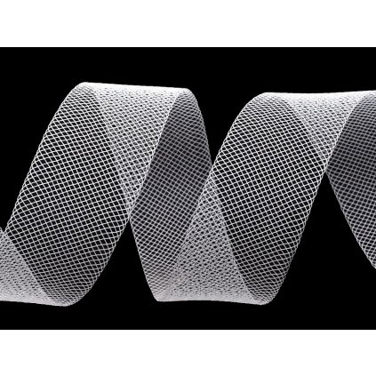 Modistická krinolína na vyztužení šatů a výrobu fascinátorů šíře 1,5 cm (Varianta 2 (CC33) transparent, Balení 20 m)