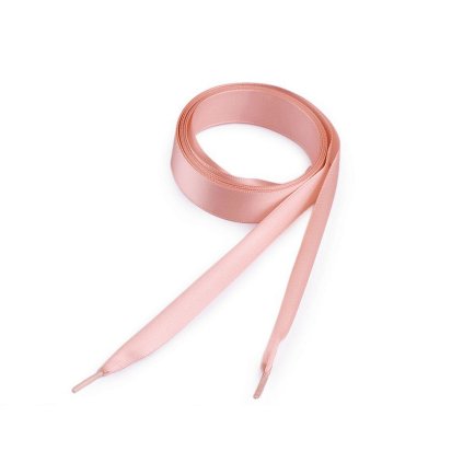 Saténové tkaničky do bot, tenisek a mikin délka 110 cm (Varianta 1 pudrovo-lososová, Balení 2 ks)