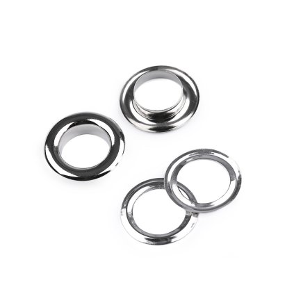 Průchodky s podložkou vnitřní Ø13,5 mm / vnější Ø23 mm lesklé (Varianta nikl, Balení 50 pár)