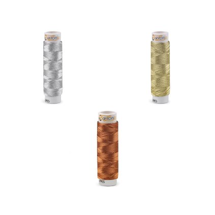 Metalické nitě Karolina 1; 100 m (Varianta 05 zlatá, Balení 1 ks)