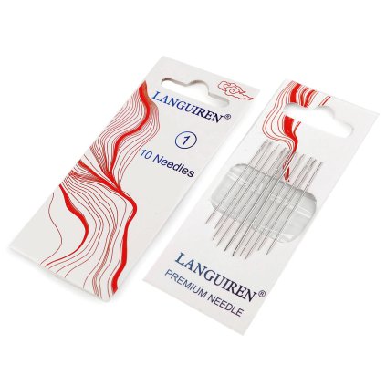 Jehly mapky šicí, látací a vyšívací z nerezové oceli (Varianta 1 (1) nikl, Balení 1 karta)