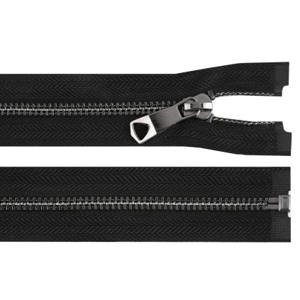 Kovový zip No 5 délka 80 cm s ozdobným jezdcem
