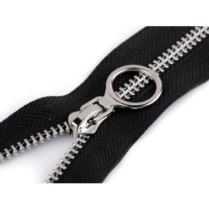 Kovový zip No 5 délka 80 cm s ozdobným jezdcem