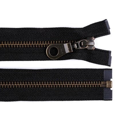 Staromosazný zip YKK No 5 délka 60 cm bundový (Varianta černá, Balení 1 ks)