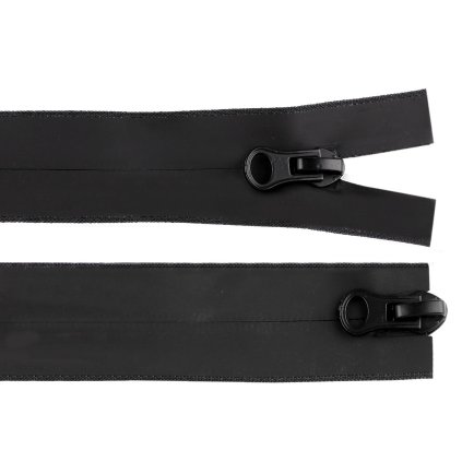 Zip voděodolný No 5 délka 70 cm spirálový matný 2 jezdce / dvoucestný (Varianta černá, Balení 1 ks)