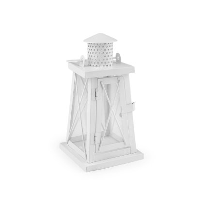 Kovová lucerna (Varianta bílá, Balení 1 ks)