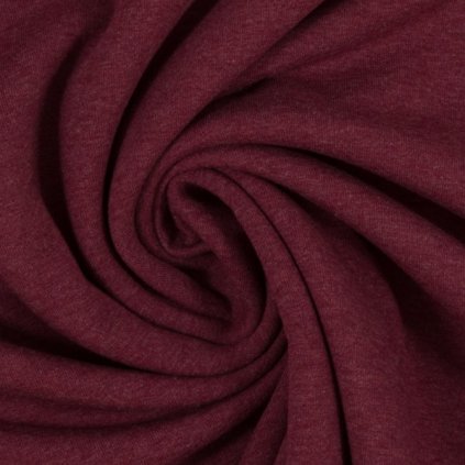 bavlněný úplet bordeaux červená melé