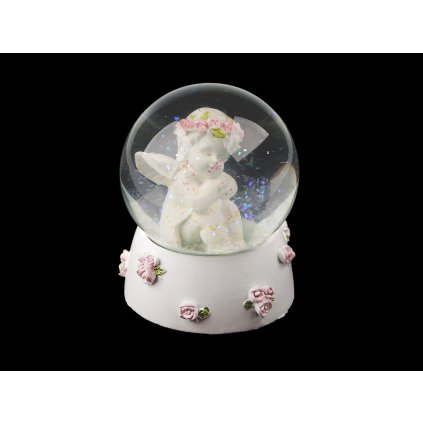 Sněžítko anděl Ø6,5 cm (Varianta 1 bílá, Balení 1 ks)