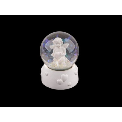 Sněžítko anděl Ø4,5 cm (Varianta 1 bílá, Balení 1 ks)