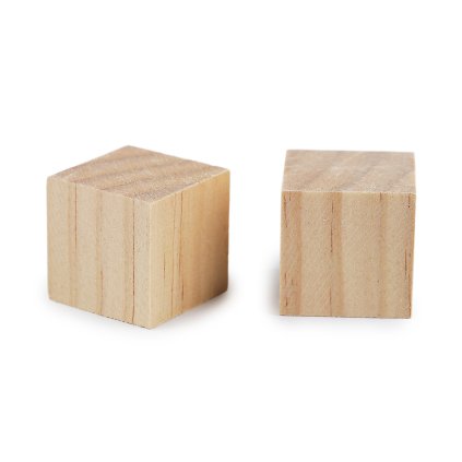 Dřevěná kostka - polotovar k dotvoření 2,5x2,5 cm (Varianta přírodní, Balení 10 ks)