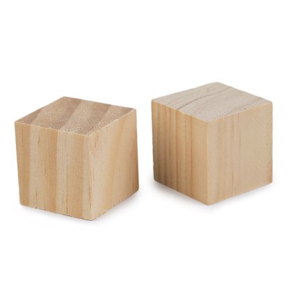 Dřevěná kostka - polotovar k dotvoření 3x3 cm (Varianta přírodní, Balení 10 ks)