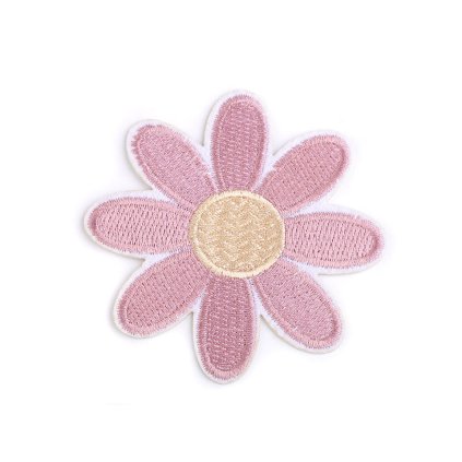 Velká nažehlovačka květ (Varianta 1 bílá, Balení 1 ks)