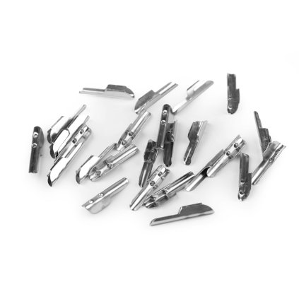 Kovová koncovka na výrobu uch na papírové tašky 4x19 mm (Varianta nikl, Balení 50 ks)