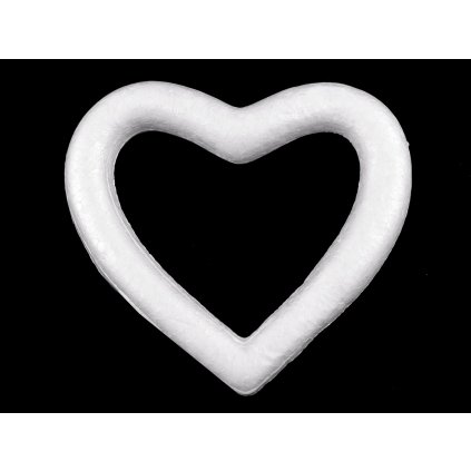 Srdce 10,5x11,5 cm polystyren (Varianta bílá, Balení 1 ks)