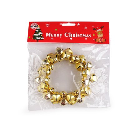 Věneček z rolniček Ø13 cm - mat a lesk (Varianta zlatá, Balení 1 ks)