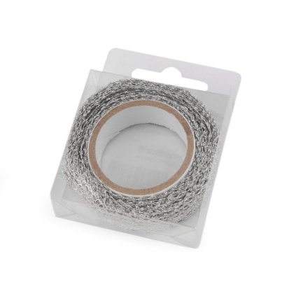 Samolepicí krajka šíře 15 mm metalická (Varianta 4 růžová, Balení 1 ks)