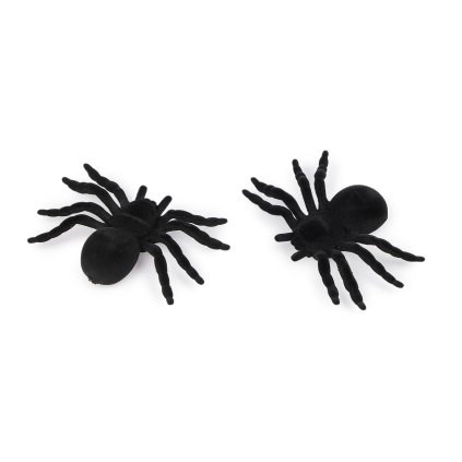Sametový pavouk Halloween (Varianta černá, Balení 4 ks)