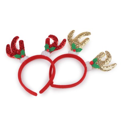 Čelenka do vlasů vánoční / párty (Varianta 1 červená, Balení 1 ks)
