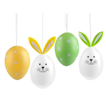 Velikonoční vajíčka k zavěšení (Varianta 2 zelená sv., Balení 6 ks)