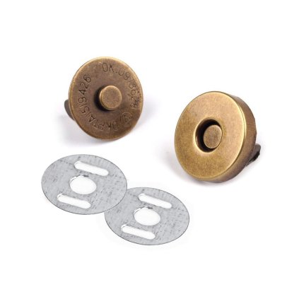 Magnetické zapínání Ø14 mm (Varianta 1 staromosaz, Balení 5 sada)