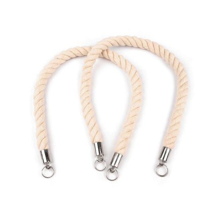 Bavlněná ucha na tašky délka 70 cm (Varianta 1 režná světlá, Balení 2 ks)