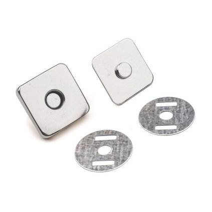 Magnetické zapínání 18x18 mm čtverec (Varianta 1 nikl, Balení 5 sada)