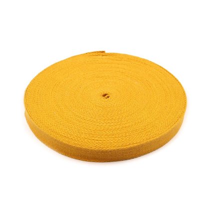 Bavlněný popruh šíře 25 mm (Varianta 1 žlutá tmavá, Balení 5 m)