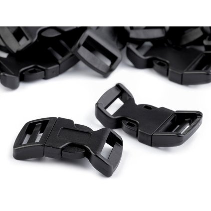 Spona trojzubec šíře 20 mm prohnutá (Varianta černá, Balení 5 sada)
