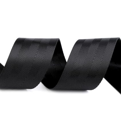 Hladký oboustranný popruh s leskem šíře 50 mm (Varianta 1 černá, Balení 1 m)