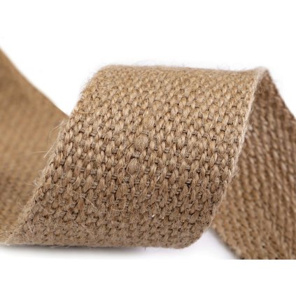Jutový popruh šíře 40 mm (Varianta režná přírodní, Balení 1 m)