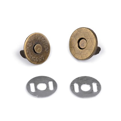 Magnetické zapínání tenké Ø14 mm (Varianta 1 nikl, Balení 5 sada)