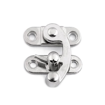 Kovové zapínání na dřevěné krabičky (Varianta 1 nikl, Balení 1 sada)