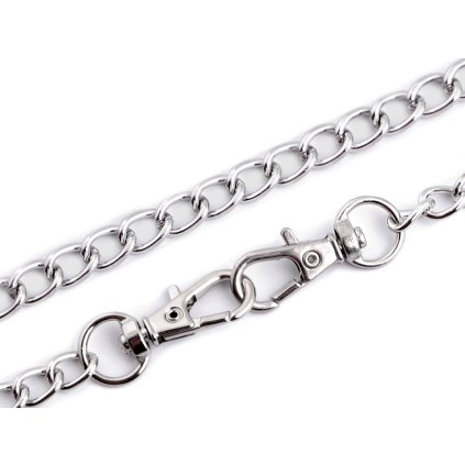 Řetízek na kabelky s karabinou délka 120 cm (Varianta 1 nikl, Balení 1 ks)