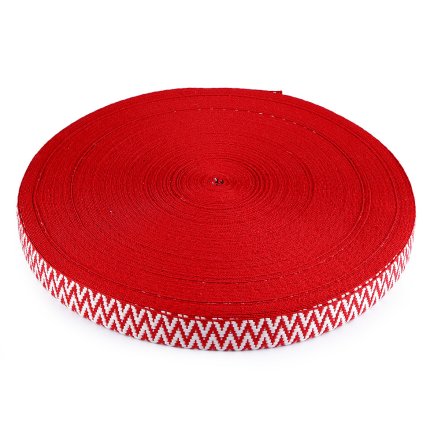 Oboustranný popruh šíře 38 mm (Varianta 1 červená, Balení 1 m)