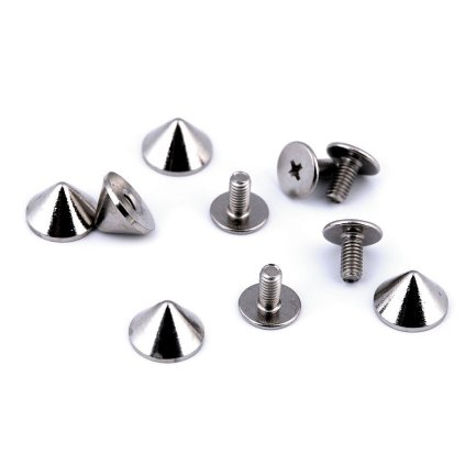 Ozdobný šroubovací hrot / nýt / nožičky na kabelky Ø9,5 mm (Varianta 1 nikl, Balení 5 pár)