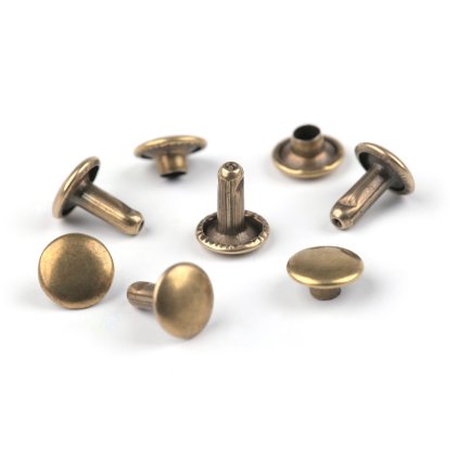 Duté nýty Ø8 mm oboustranné (Varianta 4 růžové zlato, Balení 50 pár)