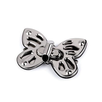 Zapínání na tašku motýl 37x52 mm (Varianta 1 nikl, Balení 1 sada)