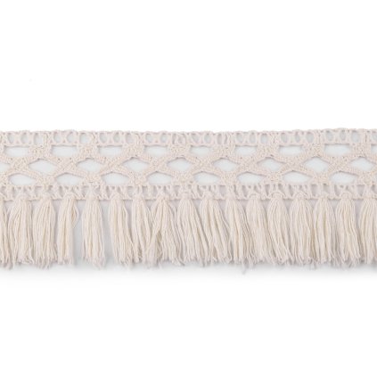 Bavlněné třásně / krajka šíře 55 mm (Varianta 2 režná světlá, Balení 1 m)