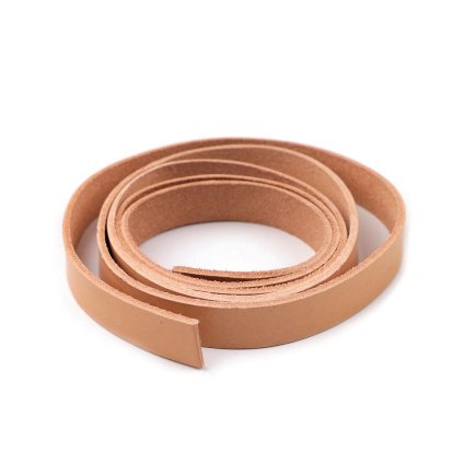 Kožený popruh / ucho na tašky - polotovar šíře 15 mm (Varianta 2 černá, Balení 1 ks)