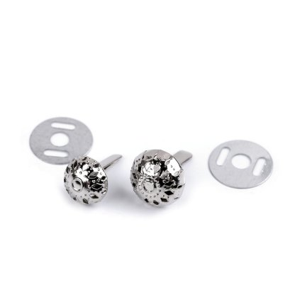 Dvounožkový hřeb / kovové nožičky na kabelky filigrán Ø10 mm; 12 mm (Varianta 1 (Ø10 mm) nikl, Balení 10 sada)