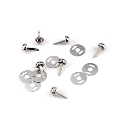 Dvounožkový hřeb / kovové nožičky na kabelky Ø8 mm (Varianta nikl, Balení 10 sada)