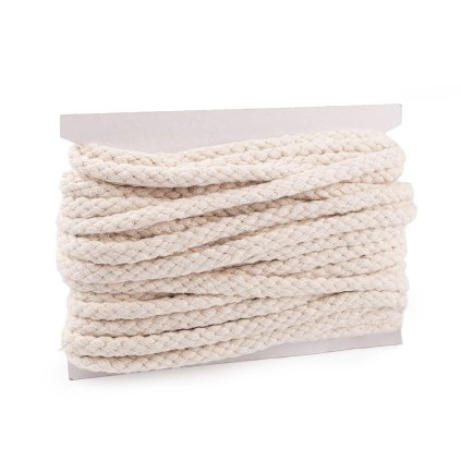 Oděvní šňůra na vak Ø10 mm splétaná (Varianta 1 režná světlá, Balení 1 m)
