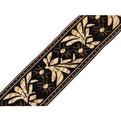 Vzorovka šíře 40 mm (Varianta černá zlatá, Balení 1 m)