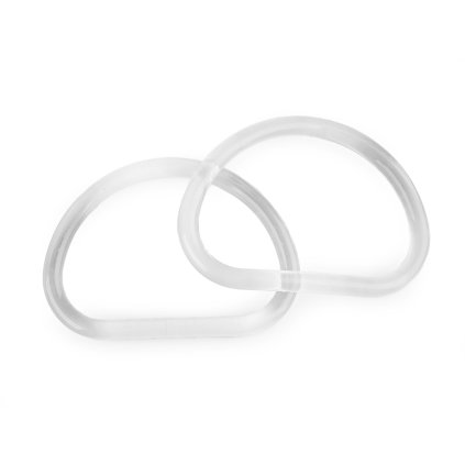Akrylová ucha na tašky, transparent (Varianta 1 transparent, Balení 2 ks)