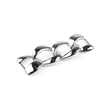 Designový řetízek na zdobení oděvů, doplňků a plavek 2,1x6,2 cm (Varianta 1 nikl, Balení 1 ks)