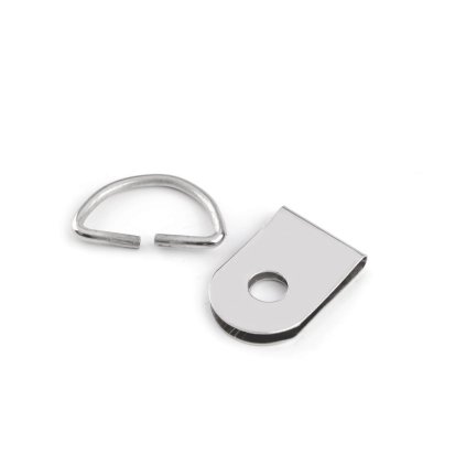 Sedlářský průvlek / polokroužek na kabelky šíře 15 mm (Varianta nikl, Balení 10 ks)