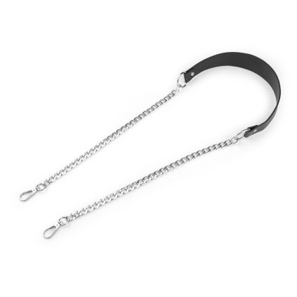 Ucho na kabelku s řetízkem a karabinami šíře 4 cm (Varianta 1 černá nikl, Balení 1 ks)